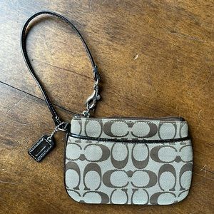 Coach Wristlet Signature Monogram